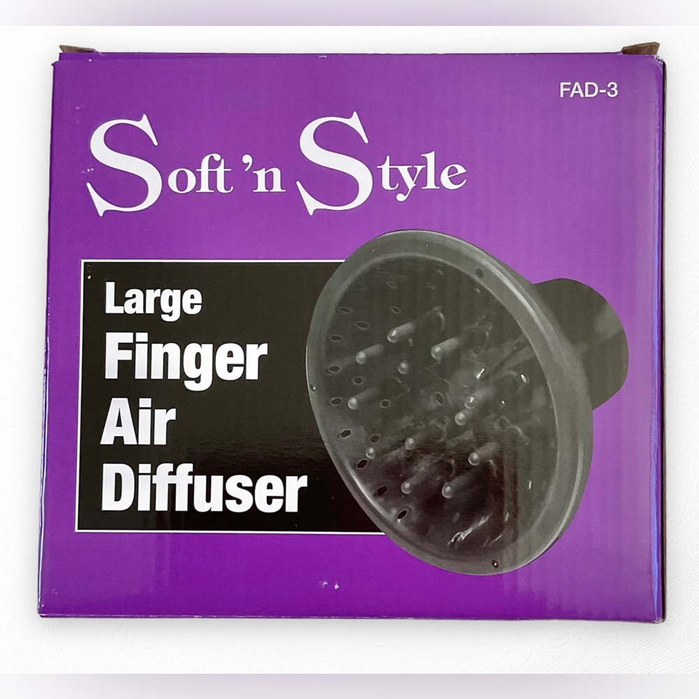 SOFT’N STYLE SALON HAIR DRYER ATTACHMENT LARGE FINGER AIR DIFFUSER FAD-3
